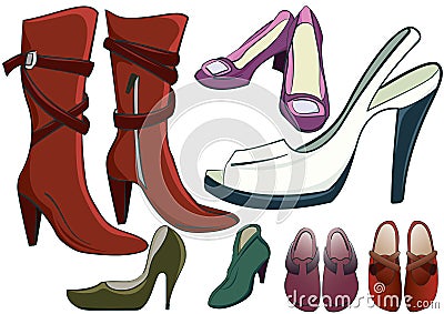 Women shoes Vector Illustration