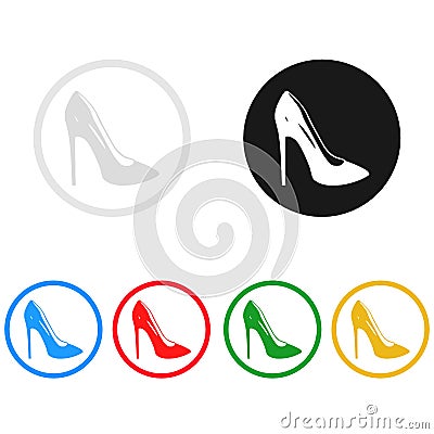 Women shoes icon,sing,illustration Cartoon Illustration