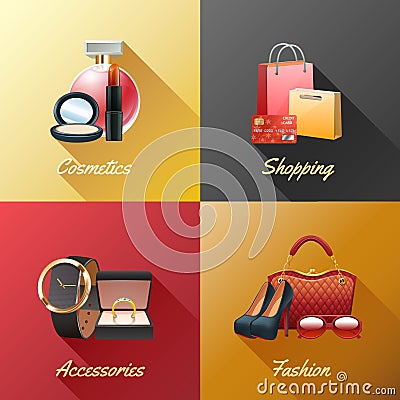 Women Shopping Design Concept Vector Illustration