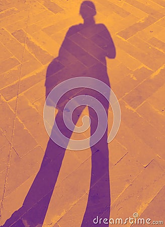 Women silhouette shadow human being standing background abstract Stock Photo