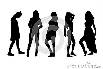 Women silhouettes Stock Photo