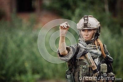 Women soldiers Stock Photo