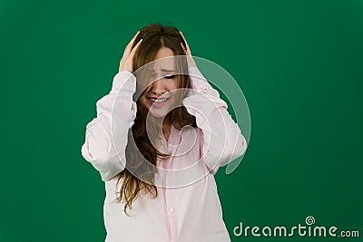 Women with stress and mental health problems concept. Stock Photo
