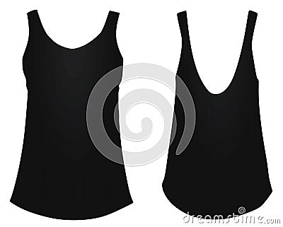 Women t shirt. front nad back view Vector Illustration