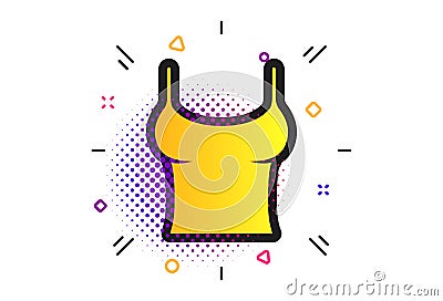 Women T-shirt sign icon. Intimates and sleeps. Vector Vector Illustration