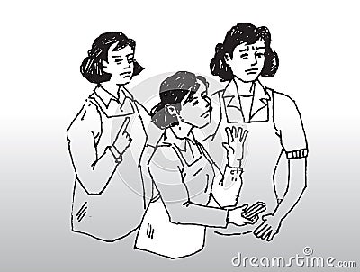 Women talking Vector Illustration
