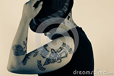 Women with tattoos Stock Photo