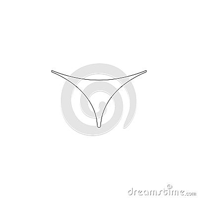 Women thong underwear. flat vector icon Vector Illustration