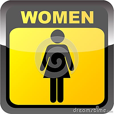 Women toilet label Vector Illustration