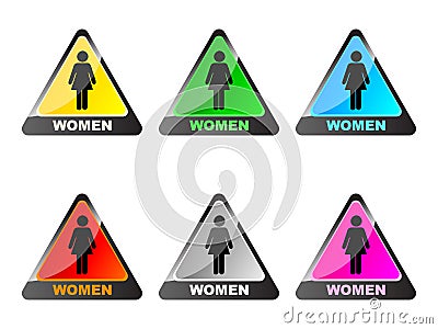 Women toilet label Vector Illustration