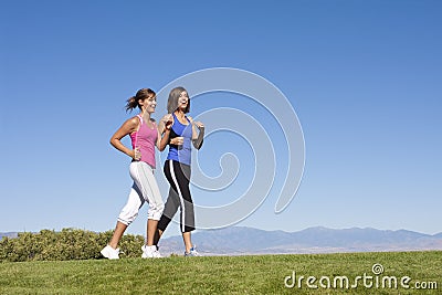 Women Walking, Jogging & Exercise Stock Photo