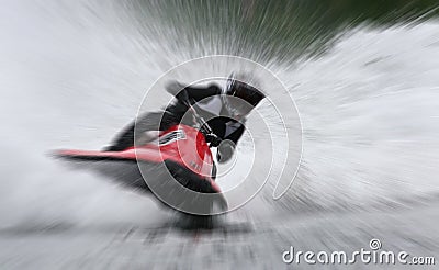 Women Watercraft Racing zoom Stock Photo