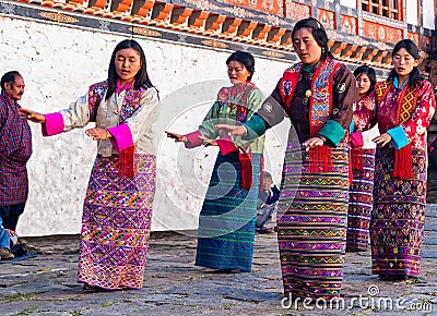 Traditional festival in Bumthang, Bhutan Editorial Stock Photo