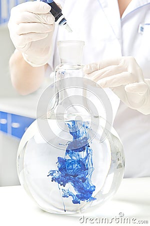 Work in Lab with equipment Editorial Stock Photo