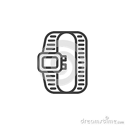Women wrist watch line icon Vector Illustration