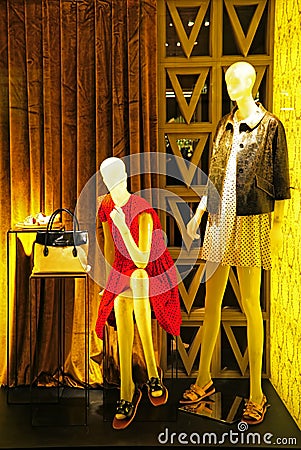 Womens clothing on display Stock Photo