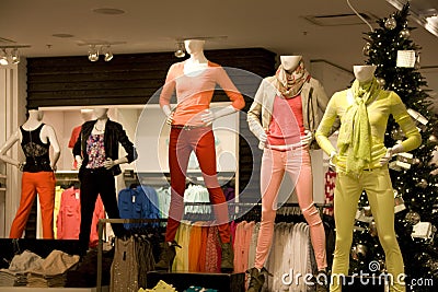 Womens clothing store Stock Photo