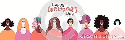 Womens day banner Vector Illustration