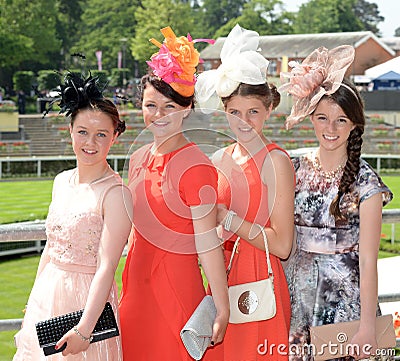 Womens fashion at Royal Ascot Races Editorial Stock Photo