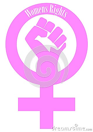 Womens Rights Fist Sign Vector Illustration