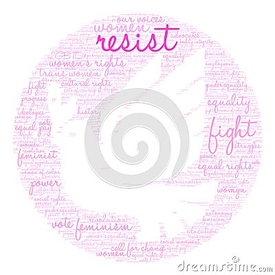 Resist Word Cloud Vector Illustration