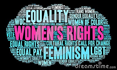 Womens Rights Word Cloud Stock Photo