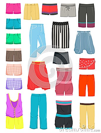 Womens shorts Vector Illustration