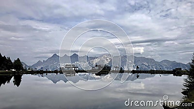 wondeful reflektion on a lake Stock Photo