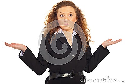 Wonder business woman Stock Photo