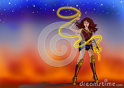 Wonder woman Cartoon Illustration