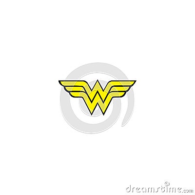 Wonder woman on white background editorial illustrative Editorial Stock Photo