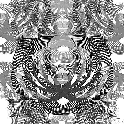 wonderful abstract wave lines pattern with transiency effect Stock Photo