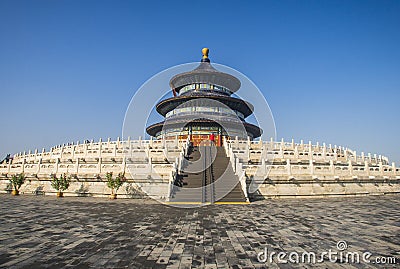 Wonderful and amazing temple - Temple of Heaven in Beijing, China. Stock Photo