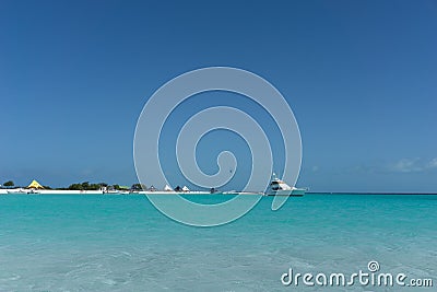 wonderful beaches of Los Roques in Venezuela, Los Roques National Park, turquoise blue beach Stock Photo