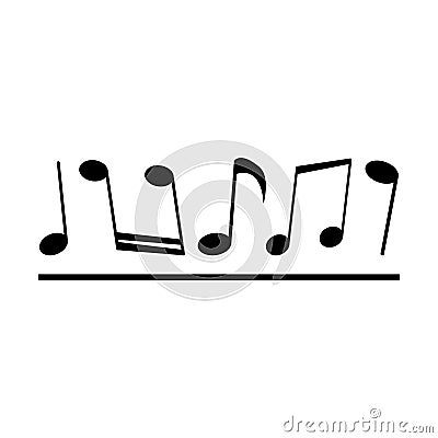 A wonderful concept of music notes Vector Illustration