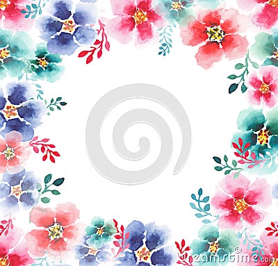 Wonderful cute spring lovely sophisticated tender beautiful floral herbal artistic gorgeous colorful mallow frame Stock Photo