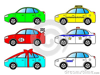 Wonderful design of six different carson a white background Vector Illustration