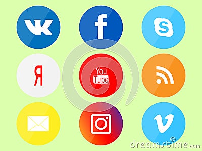 Wonderful design of social networking icons and others Vector Illustration