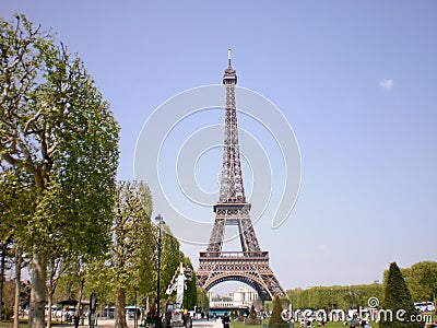 Wonderful Eiffel Tower Made of Pudelated Iron Designed by Koechlin And Nouguier Built In The 19th Century In Paris. April 16, 2011 Editorial Stock Photo