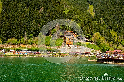 Wonderful landscape of the Uzungol in the city of Trabzon, 22 april 2018 Stock Photo