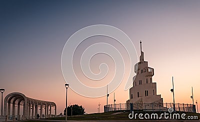 Wonderful morning view near Marjan island in Dammam Corniche Stock Photo