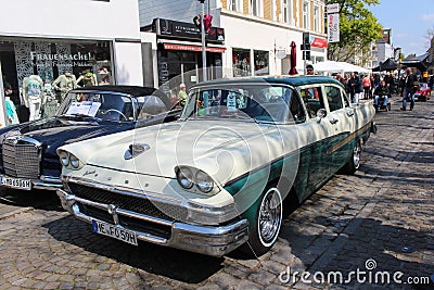 Ford oldtimer car in Kettwig, district of Essen. Editorial Stock Photo