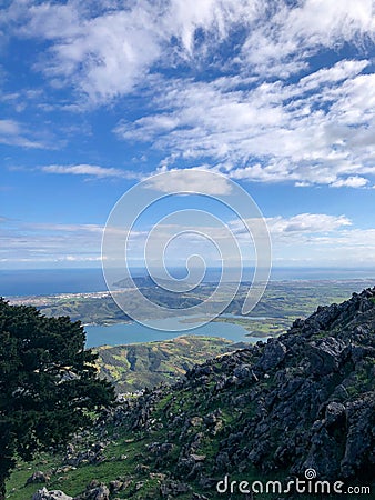Wonderful panorama of landscapes at dizzying heights Stock Photo