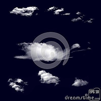 Wonderful realistic thunderclouds on the background Vector Illustration