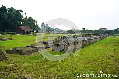 The wonderful ruins historical site Liyangan site is located in Central Java. Stock Photo