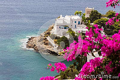 Wonderful view of City buildings in Ios Island, Greece Stock Photo