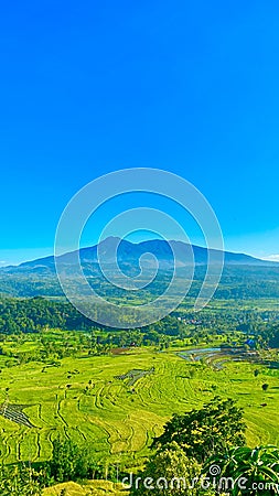 Wonderful view of Mount Talang Solok, West Sumatra Province, Indonesia Stock Photo