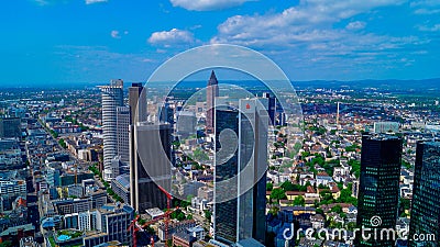 Wonderful view Skyline in Frankfurt Editorial Stock Photo