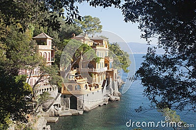 Wonderful villa close to Portofino Italy Stock Photo