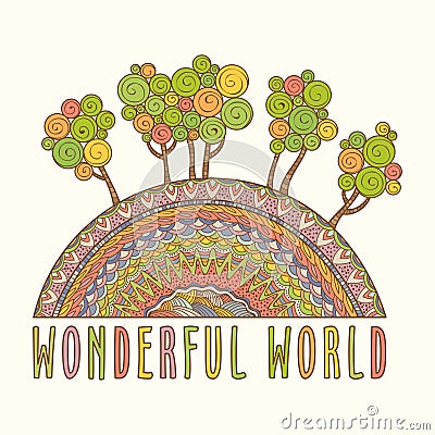 Wonderful World Vector Illustration